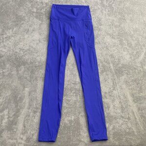 Adanola Leggings Women's Small Tall Blue Athleisure Workout Gym Yoga Pockets 28”